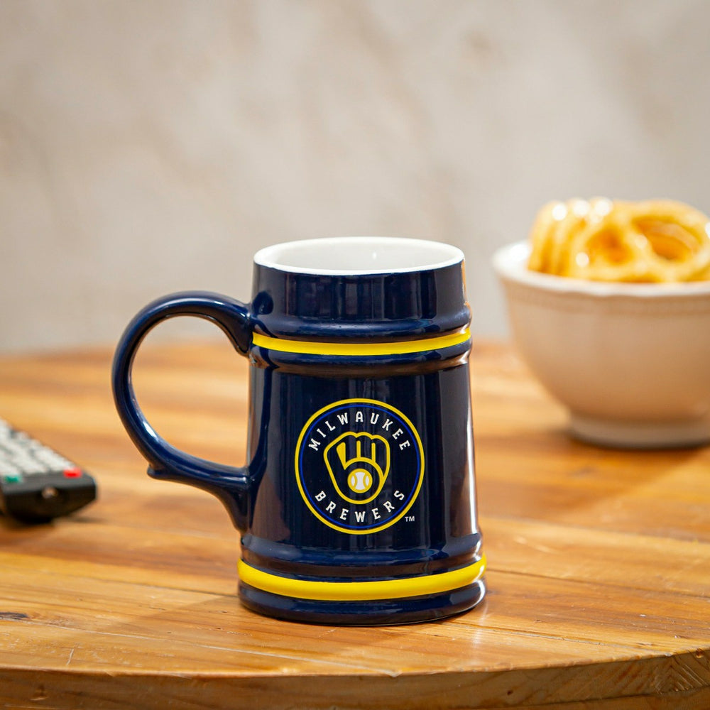 Milwaukee Brewers Ceramic Stein Cup, 24oz, MLB, Home