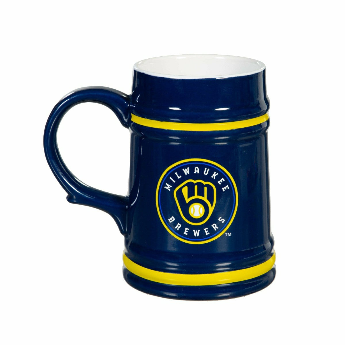 Milwaukee Brewers Ceramic Stein Cup, 24oz, MLB, Home