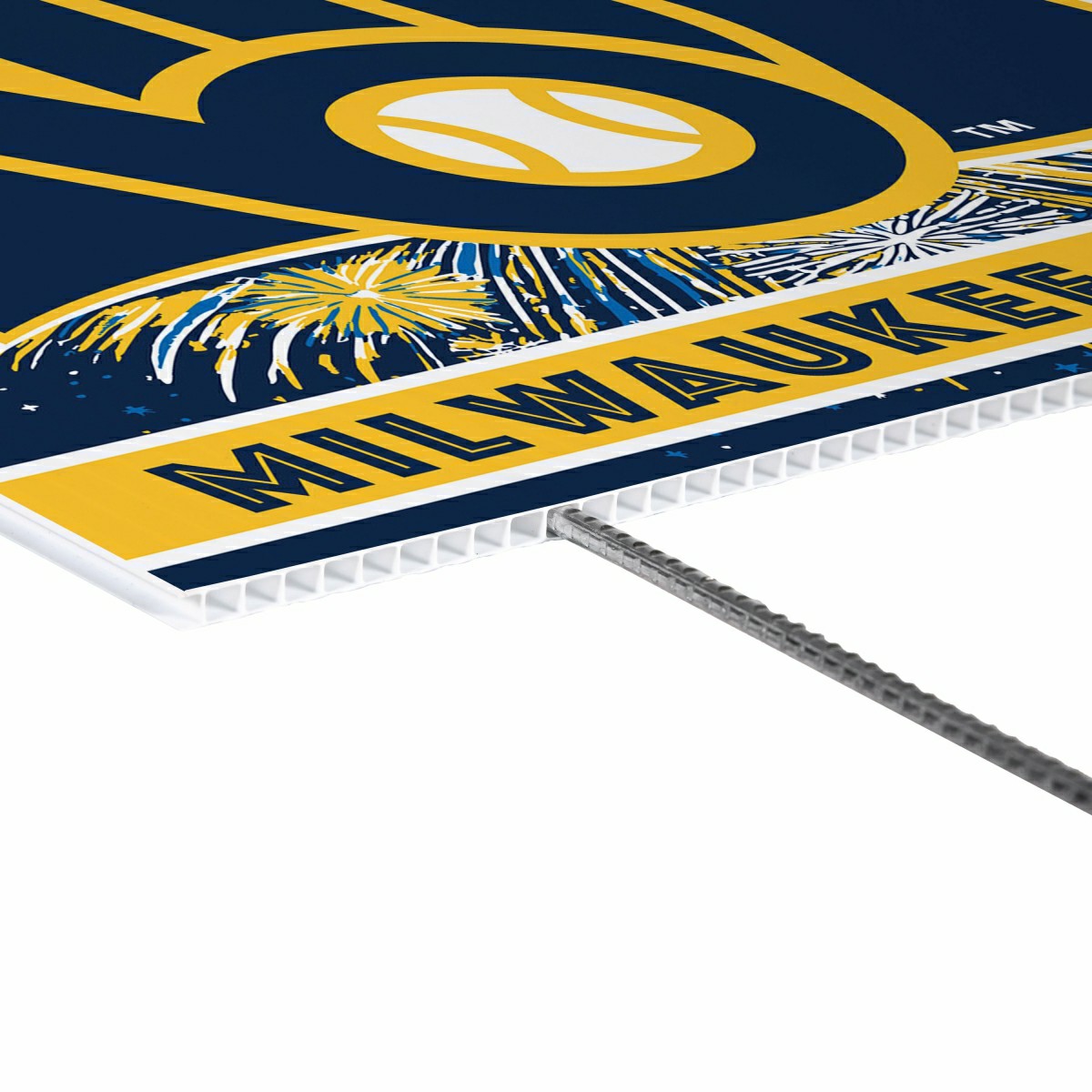 Milwaukee Brewers Yard Sign, Patriotic, MLB, Home