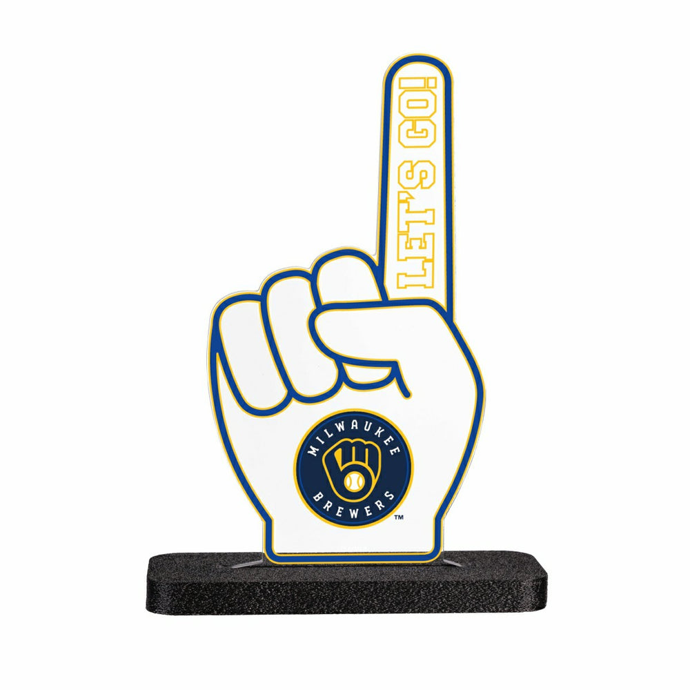 Milwaukee Brewers Baseball Foam Finger Desklite LED Decor, MLB, Home