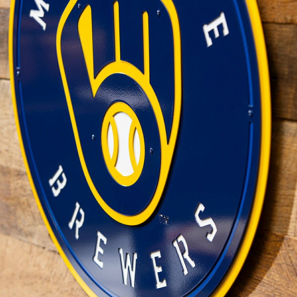 Milwaukee Brewers Premier Metal Wall Art, MLB, Home