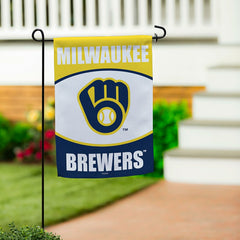 Milwaukee Brewers Suede Garden Flag, MLB, Home