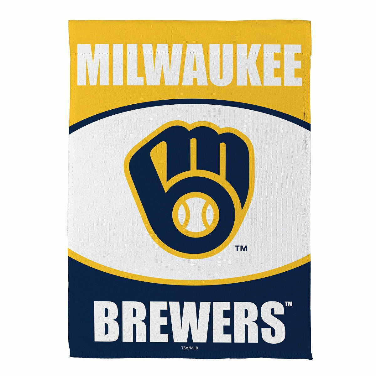 Milwaukee Brewers Suede Garden Flag, MLB, Home
