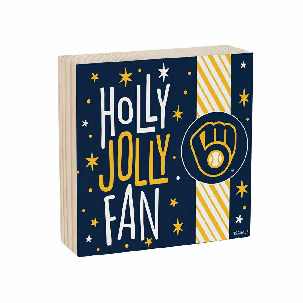 Milwaukee Brewers Block, Holiday, 6x6, MLB, Home