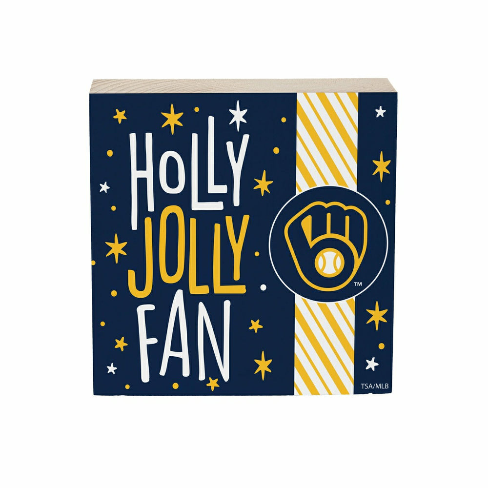 Milwaukee Brewers Block, Holiday, 6x6, MLB, Home