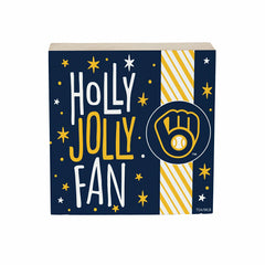 Milwaukee Brewers Block, Holiday, 6x6, MLB, Home