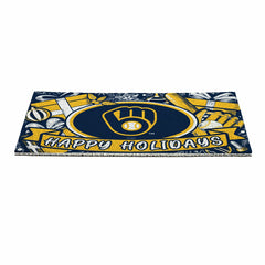 Milwaukee Brewers Holiday PVC Mat, 28"x16", MLB