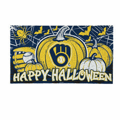 Milwaukee Brewers Halloween PVC Mat, 28"x16", MLB