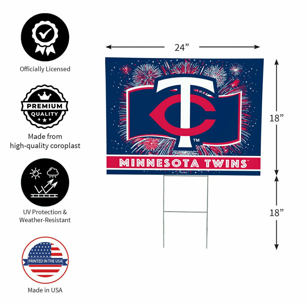 Minnesota Twins Yard Sign, Patriotic, MLB, Home