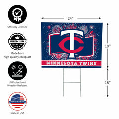 Minnesota Twins Yard Sign, Patriotic, MLB, Home