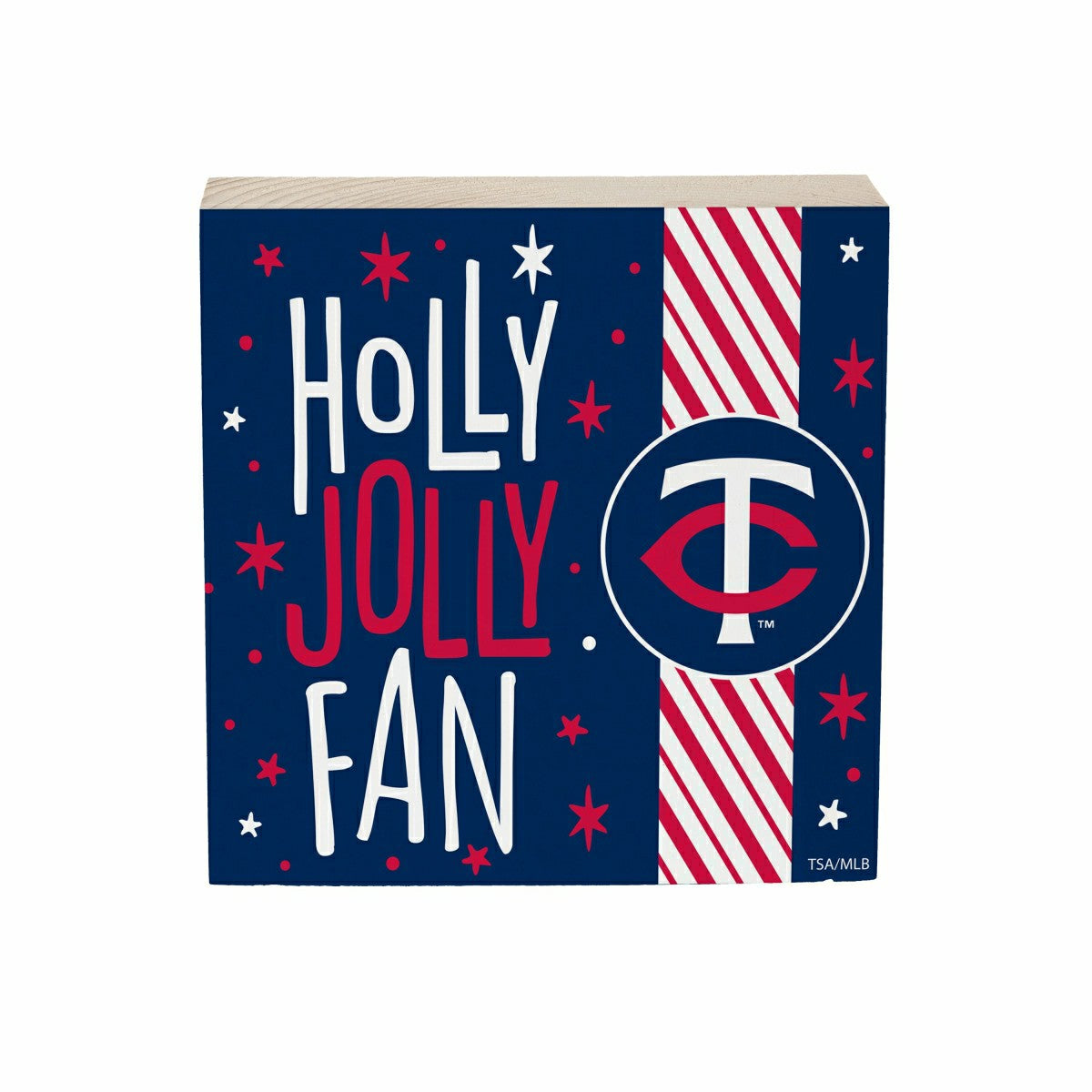 Minnesota Twins Block, Holiday, 6x6, MLB, Home