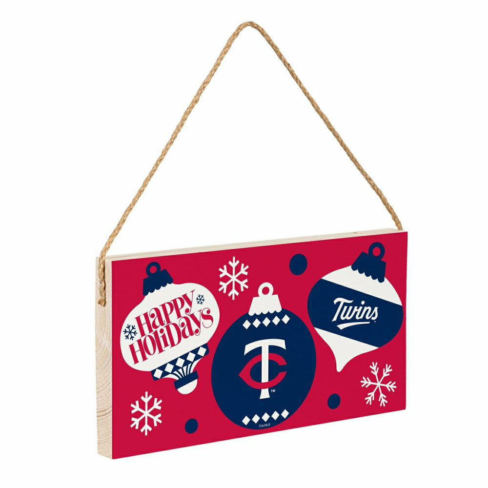 Minnesota Twins Holiday Wood Wall Sign, 6x11, MLB, Home