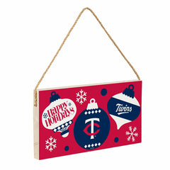 Minnesota Twins Holiday Wood Wall Sign, 6x11, MLB, Home