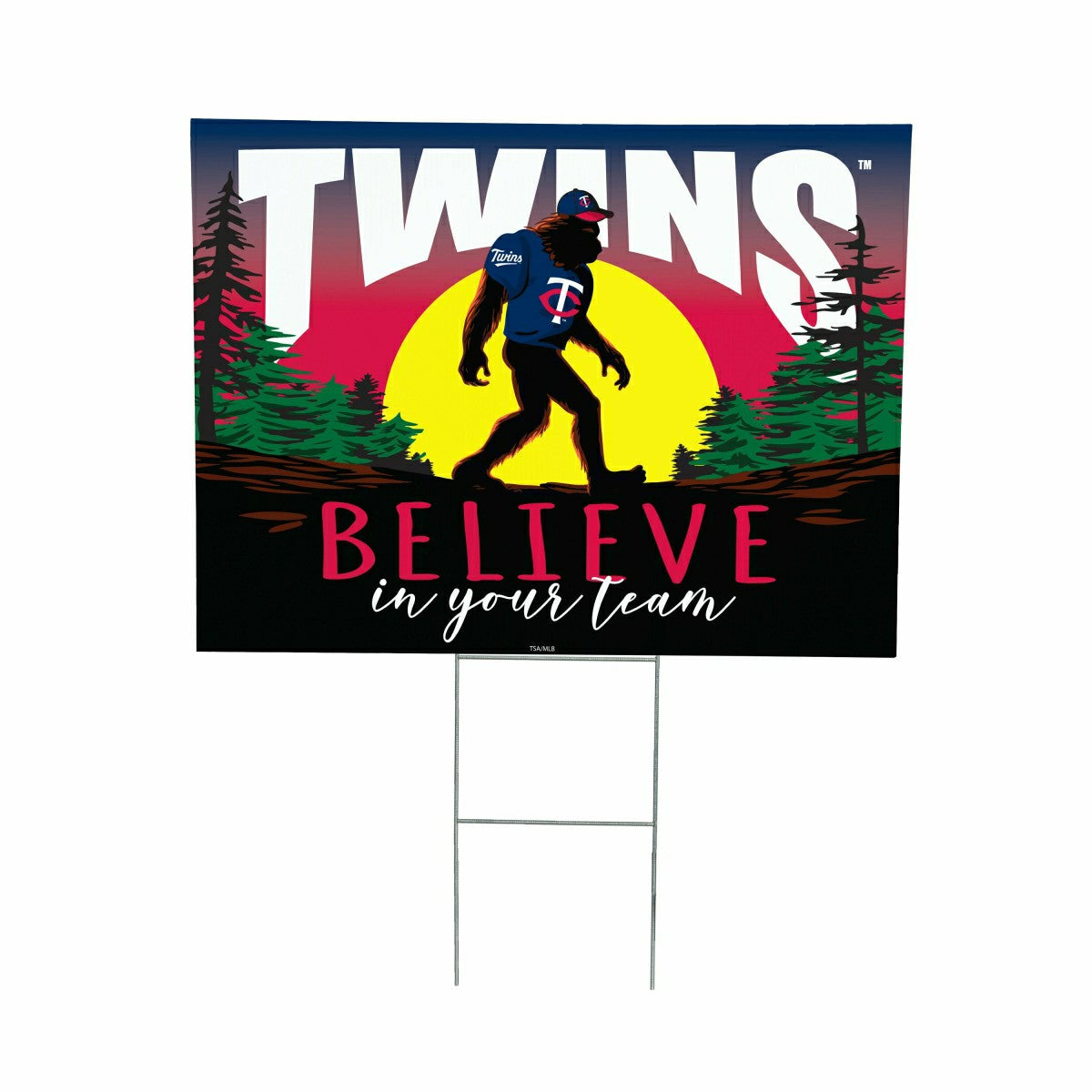 Minnesota Twins Yard Sign, Bigfoot, MLB, Home