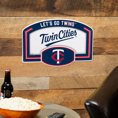 Minnesota Twins USA Embossed Steel Wall Sign, 11" x 17", MLB, Home