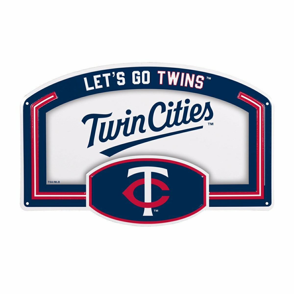 Minnesota Twins USA Embossed Steel Wall Sign, 11" x 17", MLB, Home