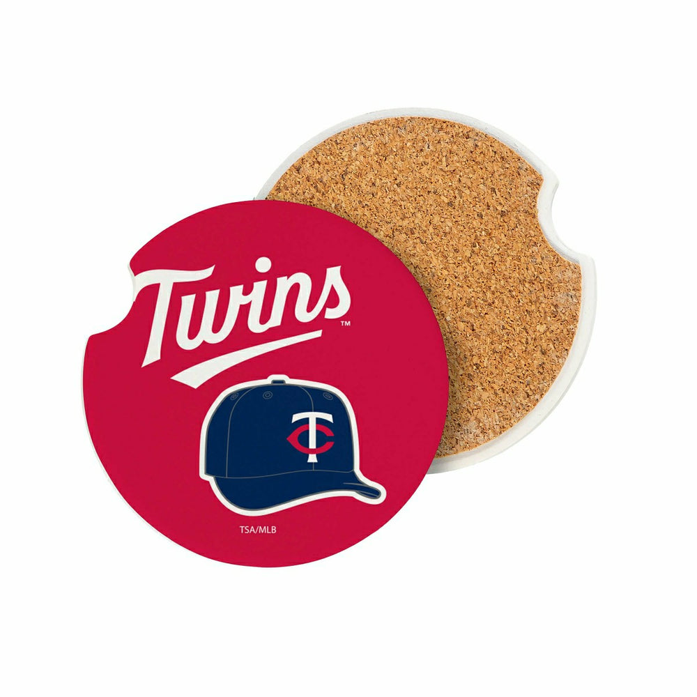 Minnesota Twins Car Coaster Set, 2pc, MLB, Home