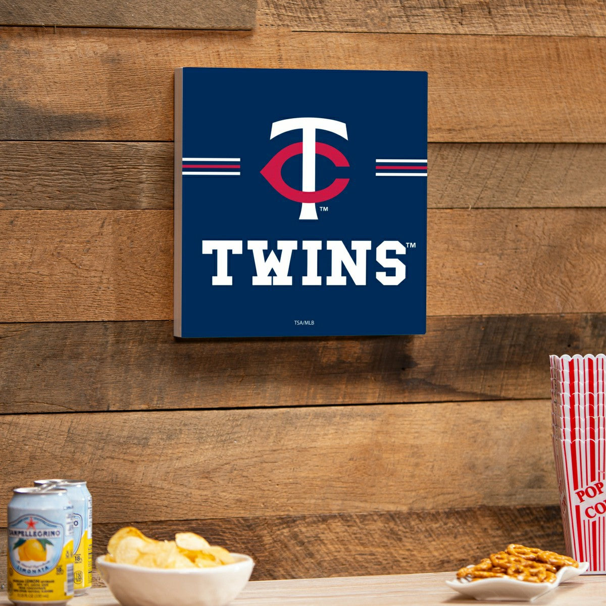 Minnesota Twins Wood Wall Sign, 12x12, MLB, Home