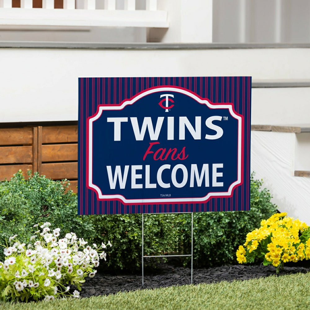 Minnesota Twins Coroplast Yard Sign, "Fans Welcome", MLB, Home