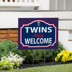Minnesota Twins Coroplast Yard Sign, "Fans Welcome", MLB, Home