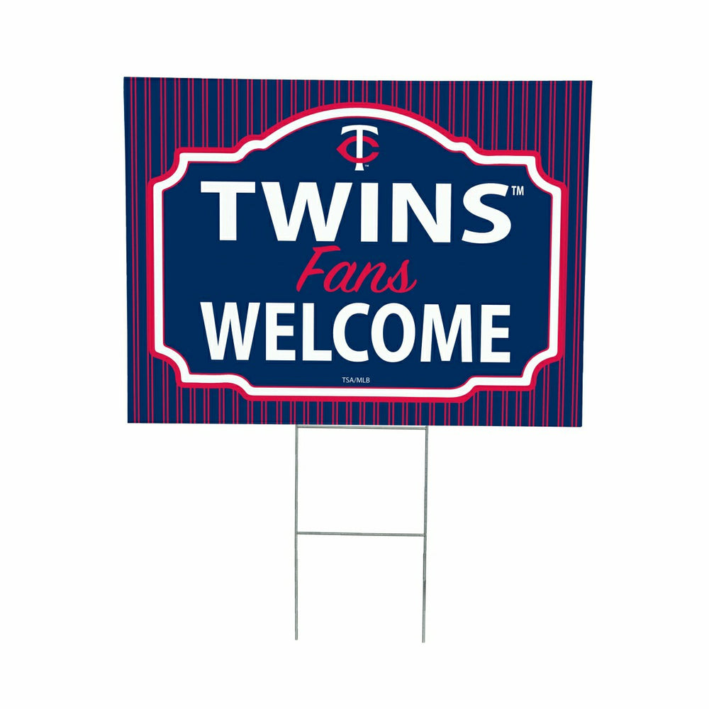 Minnesota Twins Coroplast Yard Sign, "Fans Welcome", MLB, Home