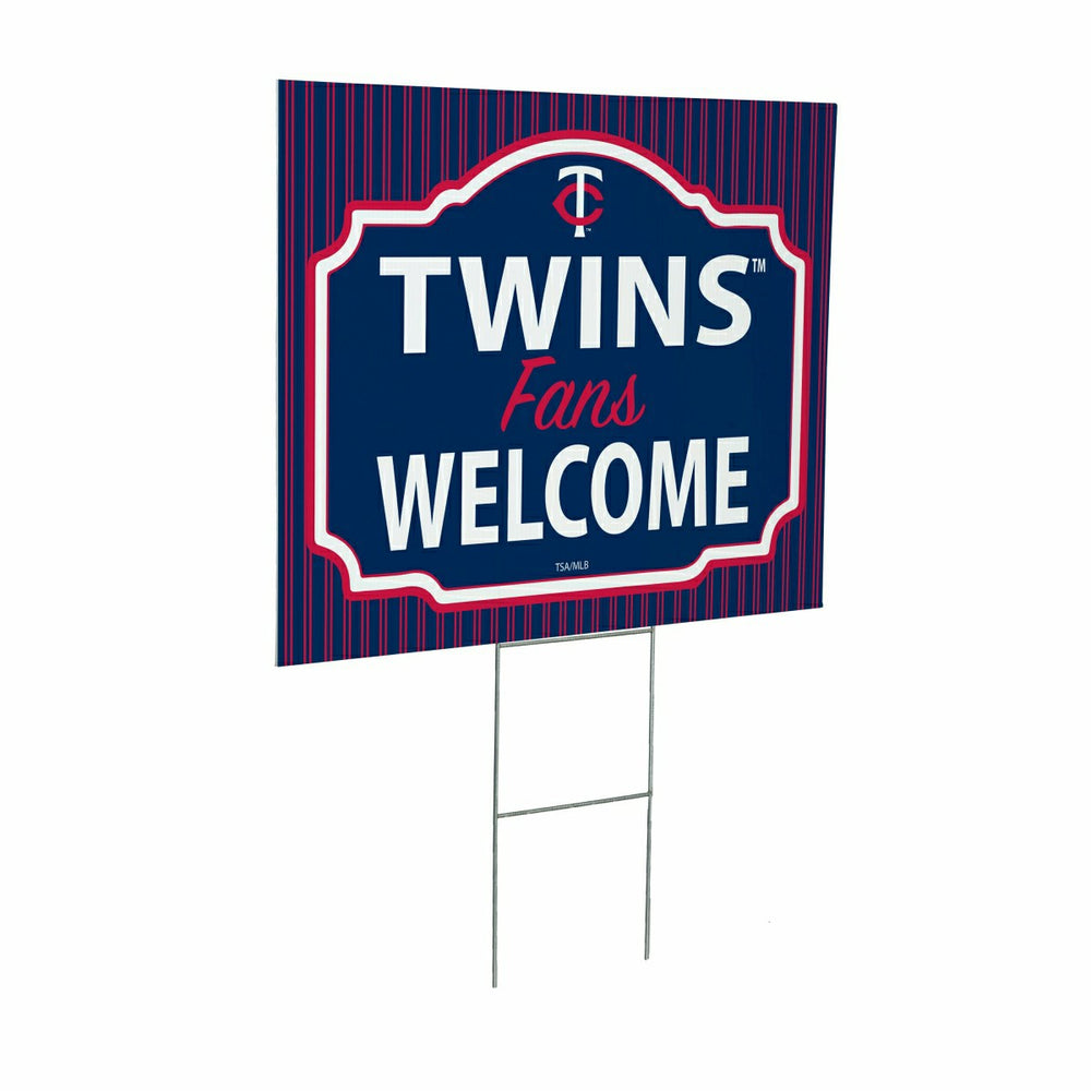 Minnesota Twins Coroplast Yard Sign, "Fans Welcome", MLB, Home