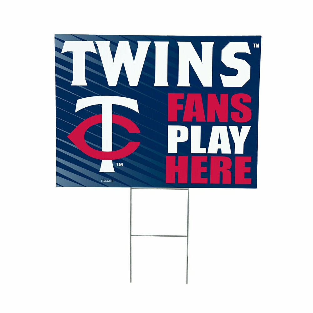 Minnesota Twins Coroplast Yard Sign "Fans Play Here", MLB, Home