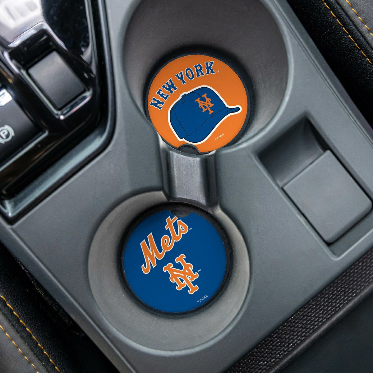 New York Mets Car Coaster Set, 2pc, MLB, Home