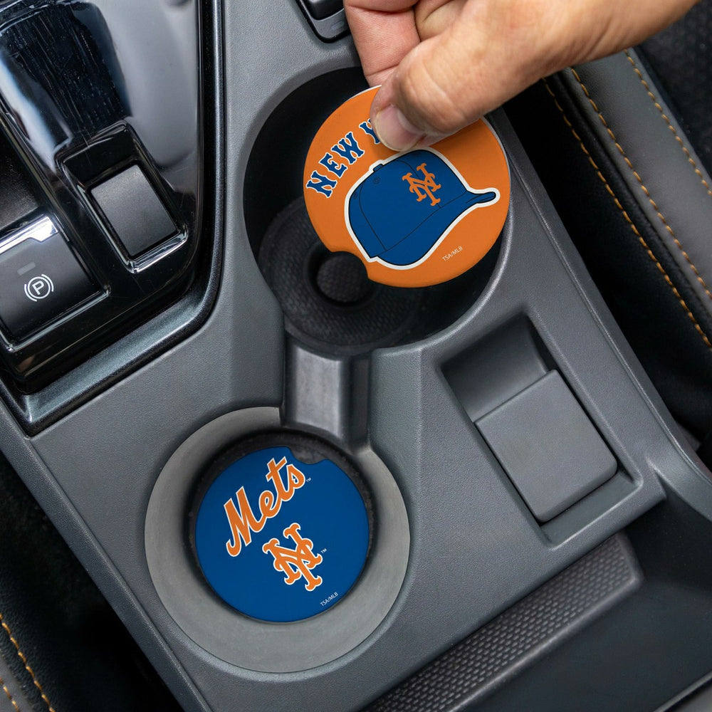 New York Mets Car Coaster Set, 2pc, MLB, Home
