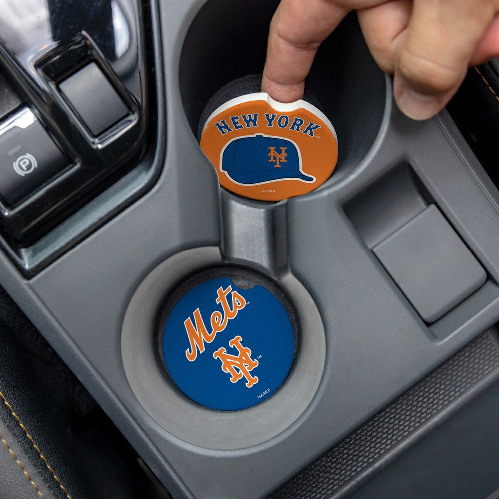 New York Mets Car Coaster Set, 2pc, MLB, Home