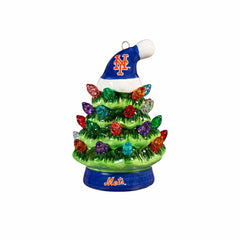 New York Mets 4" Mini LED Tabletop Christmas Tree, Set of 2, MLB, Home