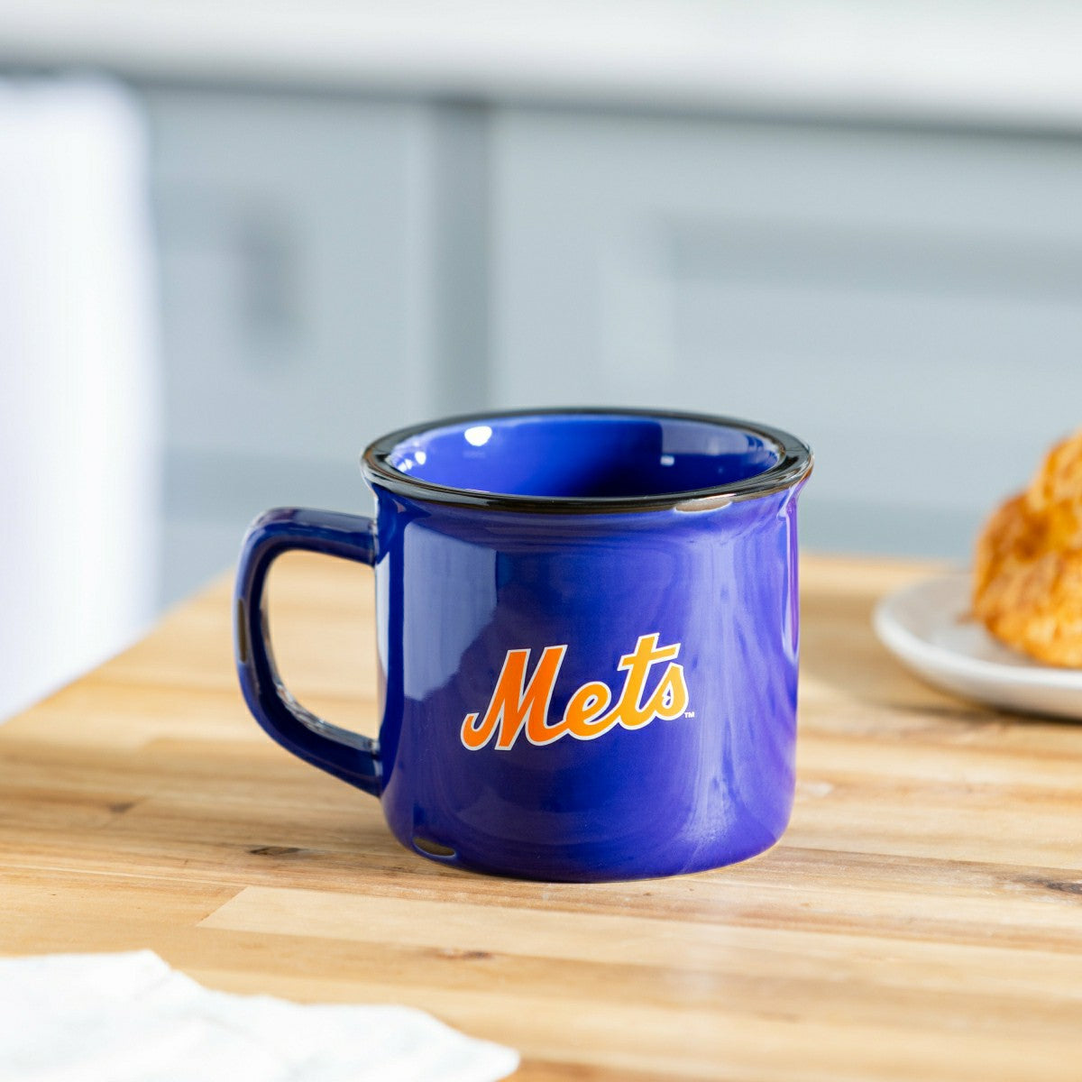 New York Mets Ceramic Camp Cup with Enamel Finish, 14oz, MLB, Home