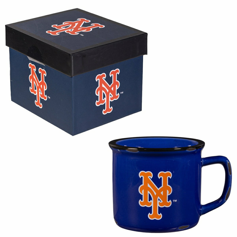 New York Mets Ceramic Camp Cup with Enamel Finish, 14oz, MLB, Home