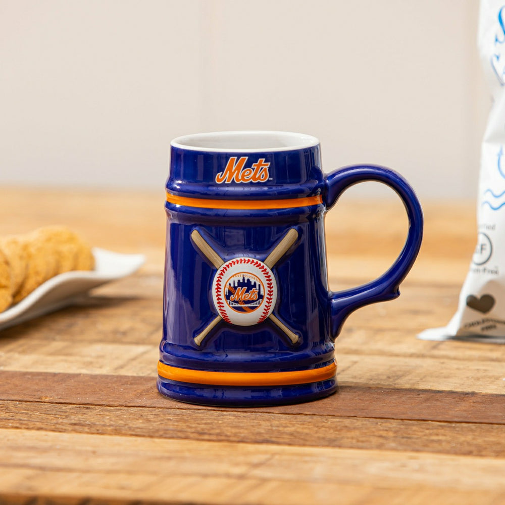 New York Mets Ceramic Stein Cup, 24oz, MLB, Home