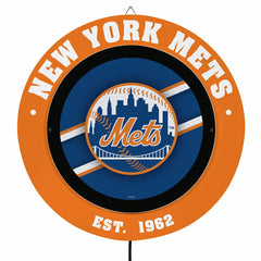 New York Mets, Metal Lite, Round, MLB