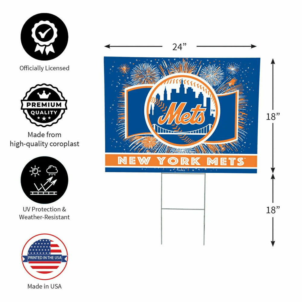 New York Mets Yard Sign, Patriotic, MLB, Home