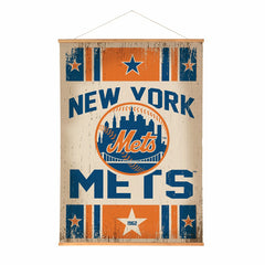 New York Mets, Canvas Wall Tapestry, Large, 54x36, MLB, Home