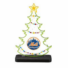 New York Mets Baseball Holiday Tree Desklite LED Decor, MLB, Home