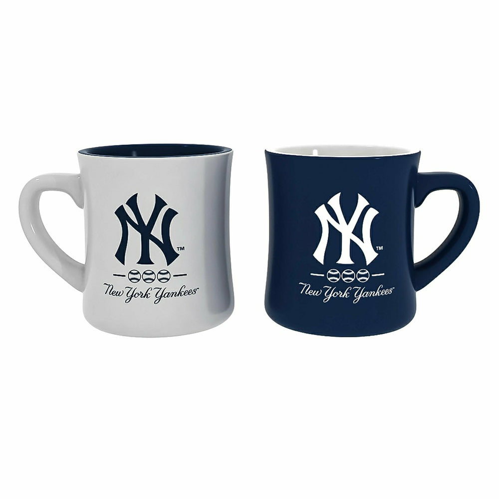 New York Yankees 10oz Ceramic Cup Set, 2pc, MLB, Home