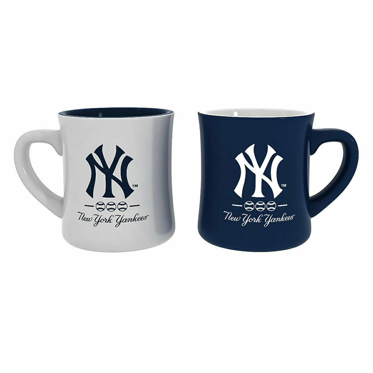 New York Yankees 10oz Ceramic Cup Set, 2pc, MLB, Home