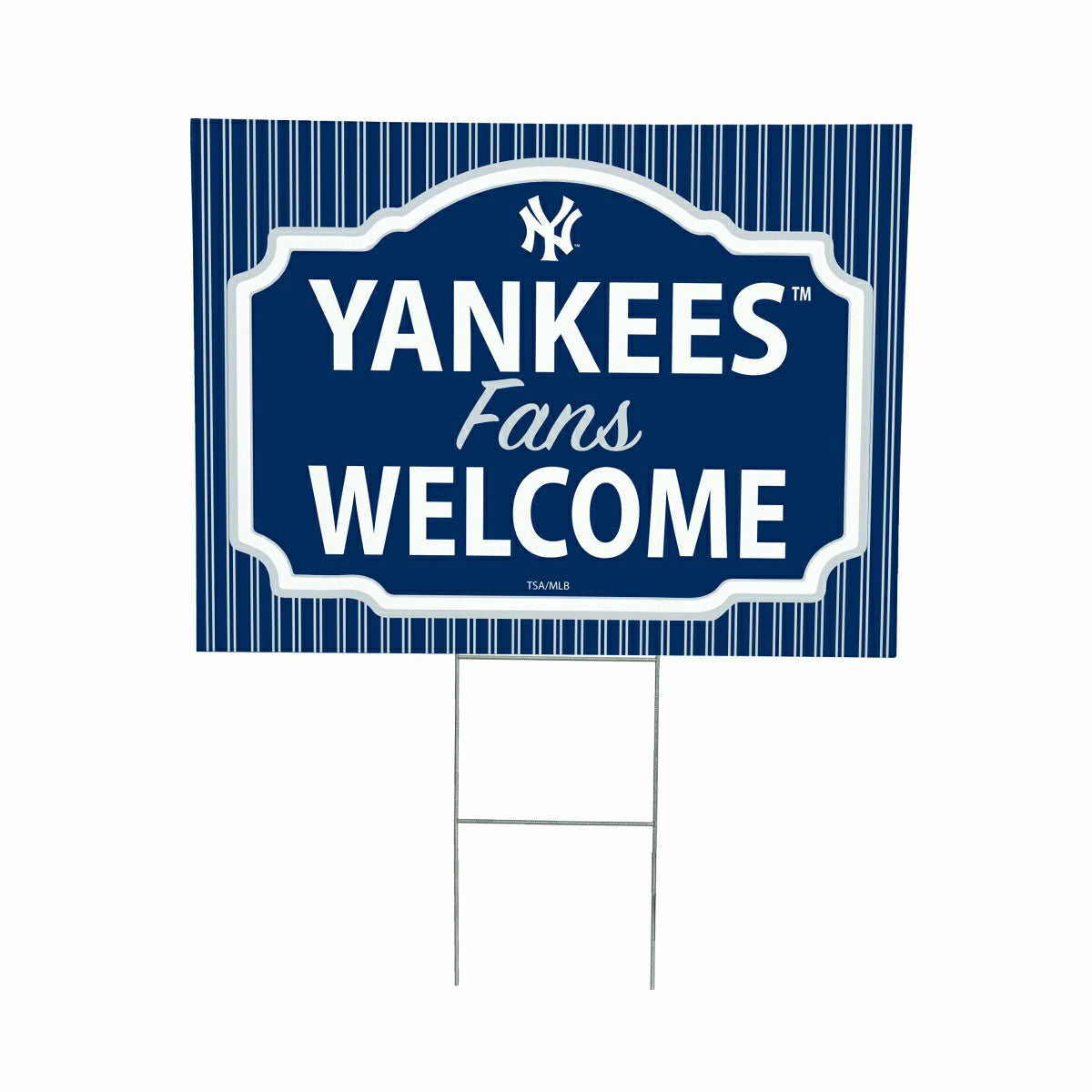New York Yankees Coroplast Yard Sign, "Fans Welcome", MLB, Home