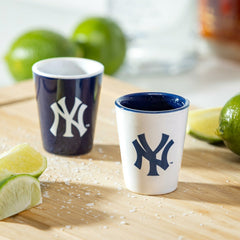 New York Yankees 4-Piece Ceramic 2oz. Shot Glass Set, MLB, Home