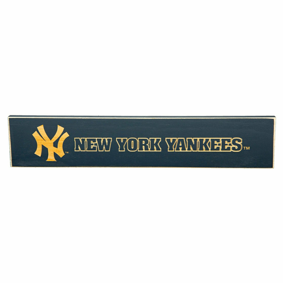 New York Yankees Engraved Wood Sign, 3.5" x 18", MLB, Home