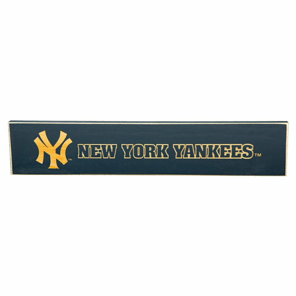 New York Yankees Engraved Wood Sign, 3.5" x 18", MLB, Home