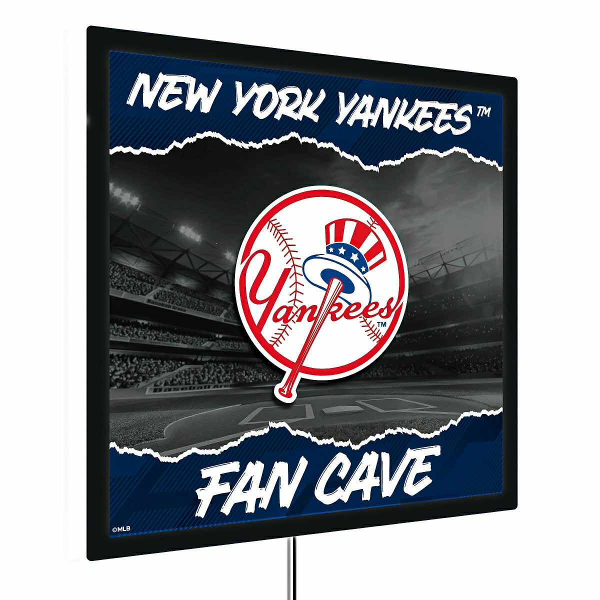 New York Yankees 23"H x 23"L LED Wall Decor, Edgelite, Square, MLB, Home
