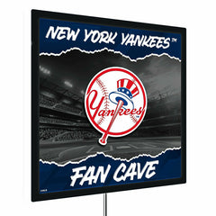 New York Yankees 23"H x 23"L LED Wall Decor, Edgelite, Square, MLB, Home
