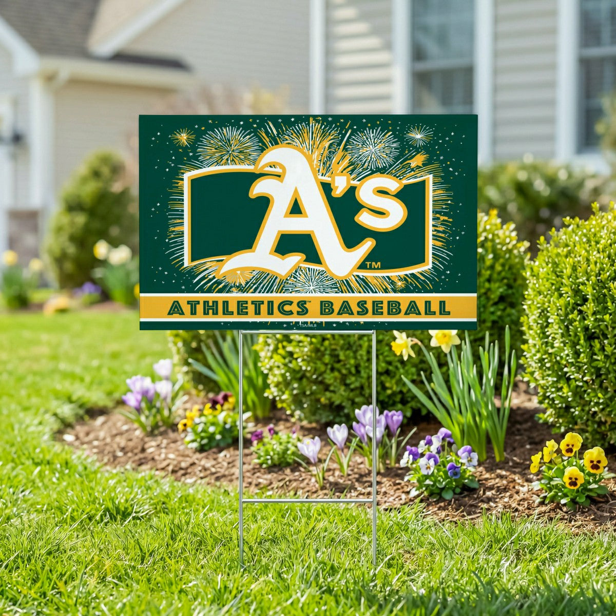 Athletics Yard Sign, Patriotic, MLB, Home