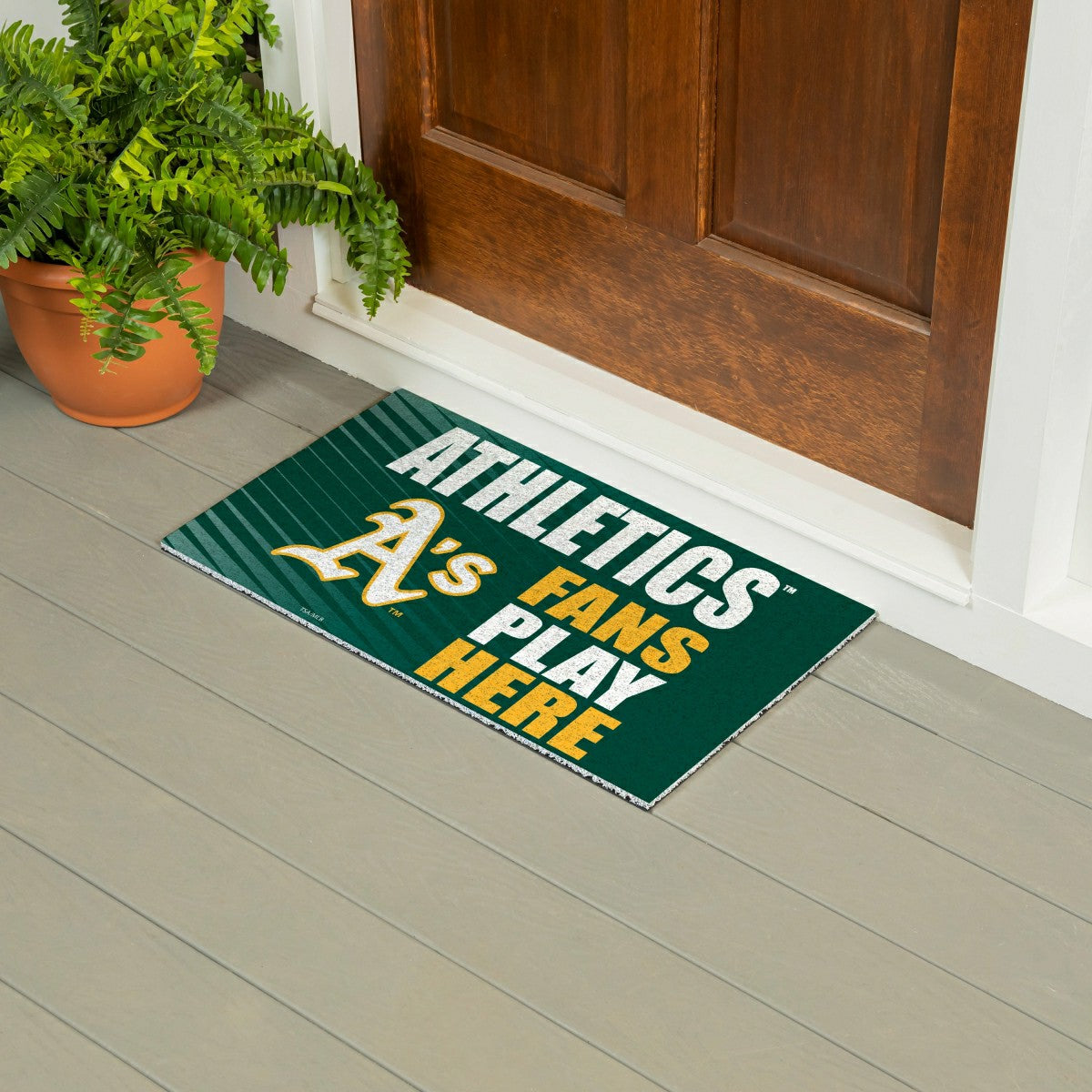 Athletics Fan Mat, 28"x16", MLB