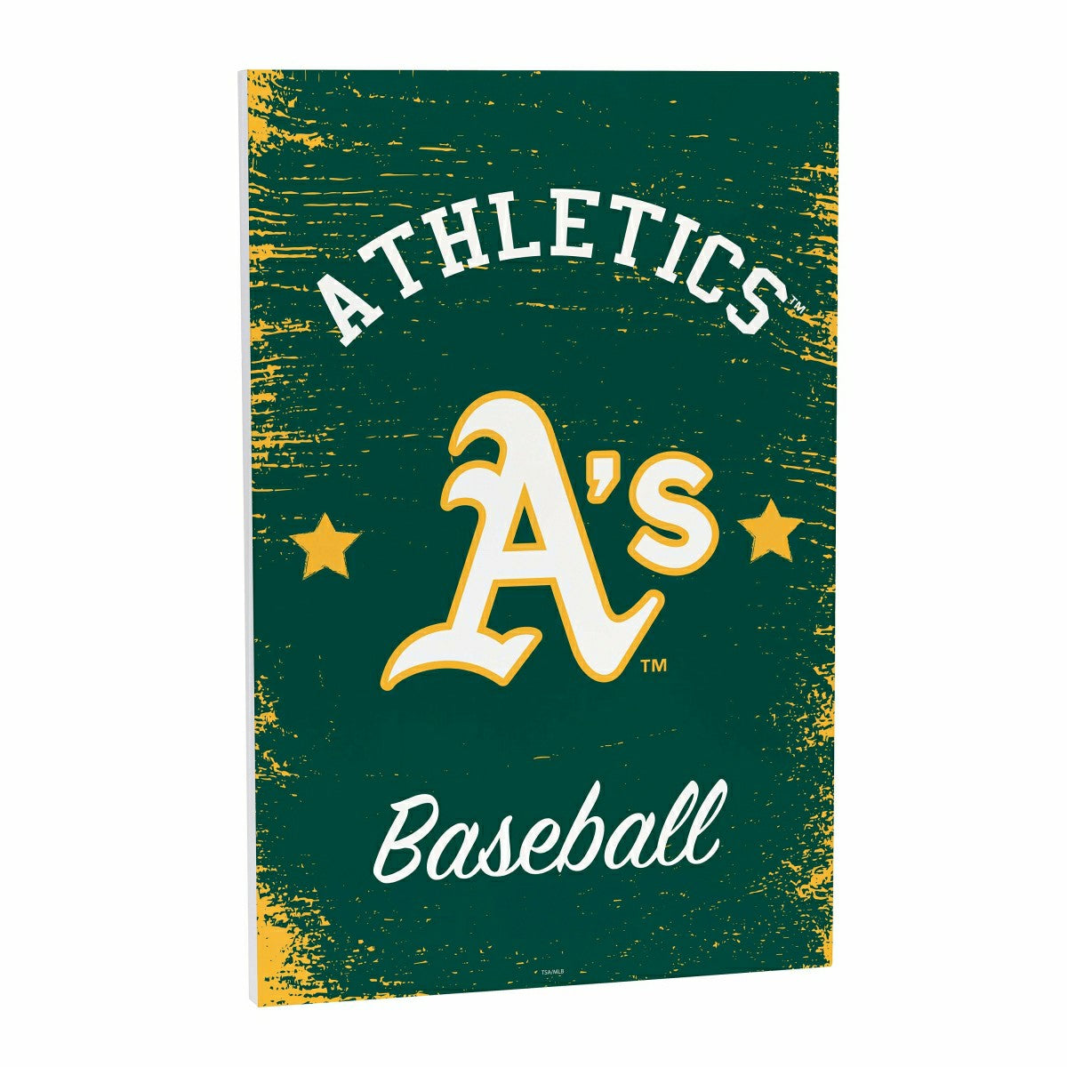 Athletics Wood Wall Sign, 16x24, MLB, Home