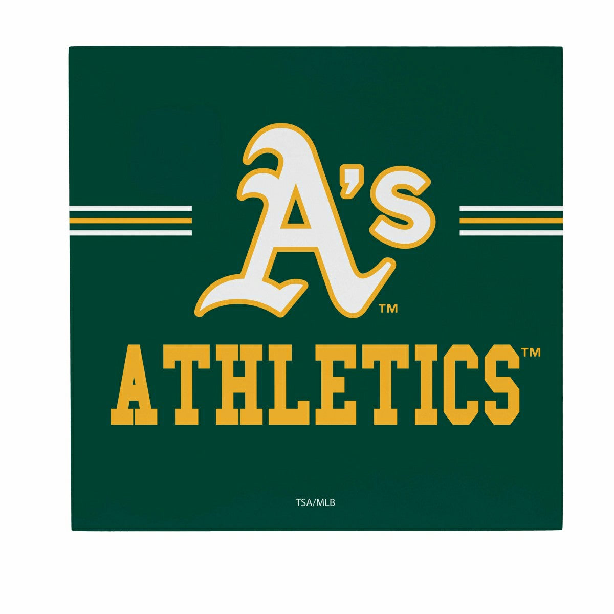Athletics Wood Wall Sign, 12x12, MLB, Home